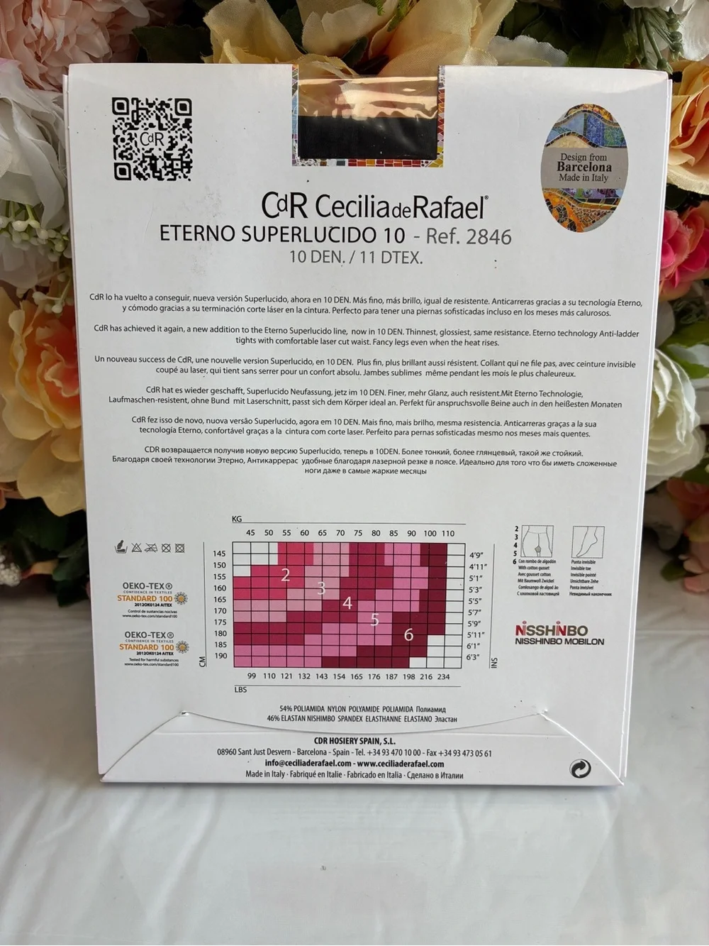 Cecilia de Rafael Eterno Superlucido 10 Glossy Tights Negro Black XXL Waistless